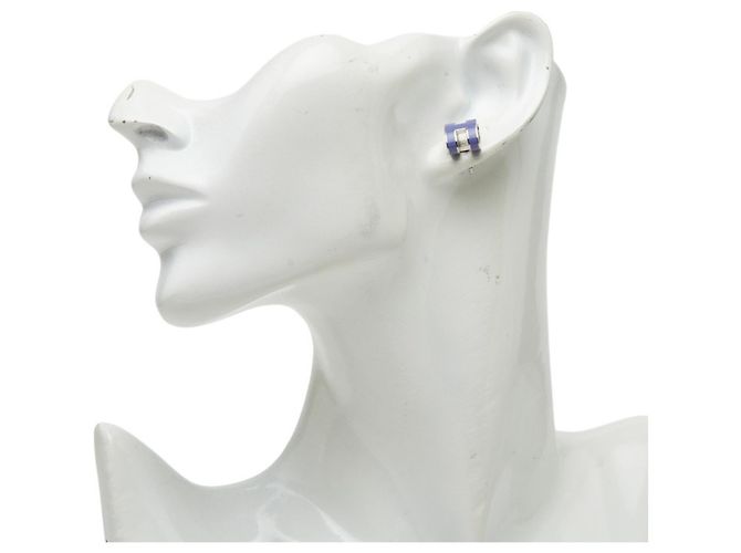 Hermès Hermes Pop H Ohrringe Silber Lila - Ansicht 6