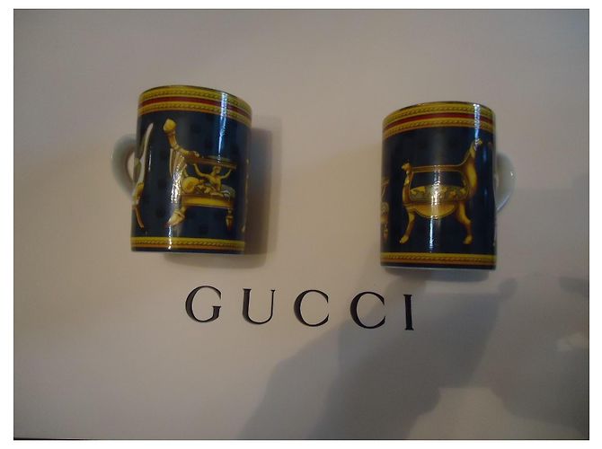 Gucci porcelain mugs White Golden Dark blue - view 3