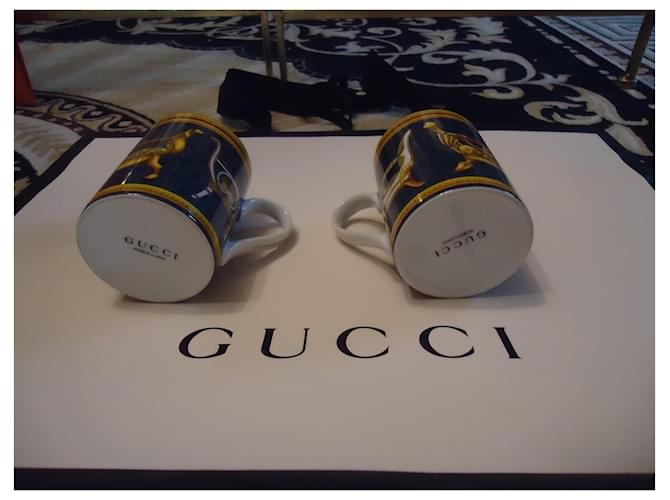 Gucci porcelain mugs White Golden Dark blue - view 4