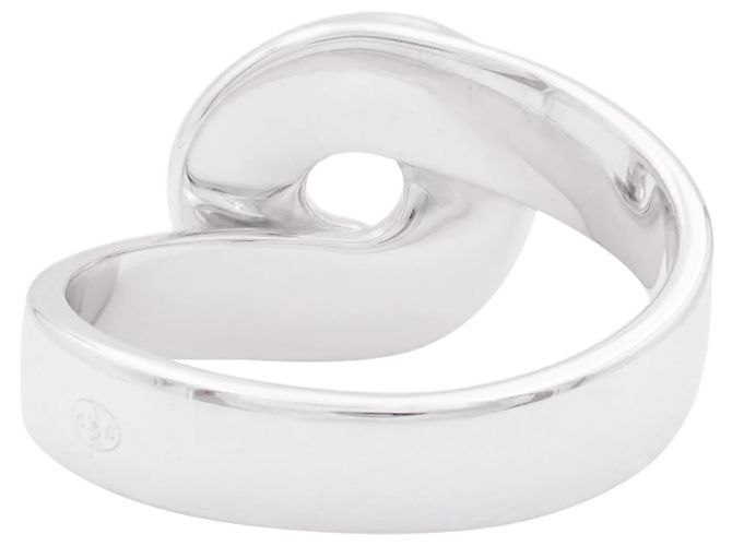 Anello Dinh Van "Double Sens" in oro bianco e diamanti. - vista 4