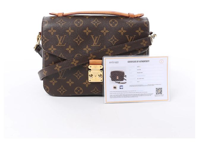 Borsa a tracolla Louis Vuitton Metis MM in tela Monogram marrone M44875 - vista 15
