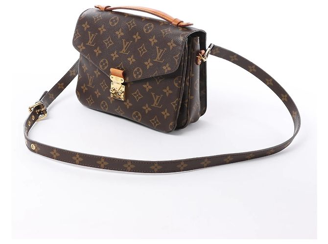 Borsa a tracolla Louis Vuitton Metis MM in tela Monogram marrone M44875 - vista 2