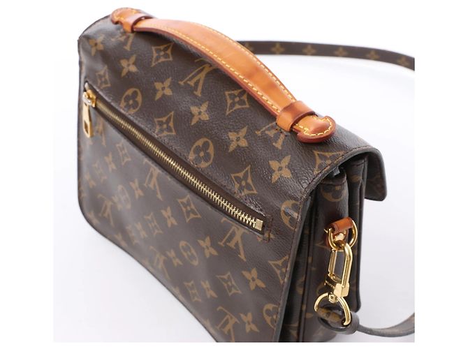Borsa a tracolla Louis Vuitton Metis MM in tela Monogram marrone M44875 - vista 5