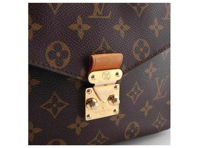 Borsa a tracolla Louis Vuitton Metis MM in tela Monogram marrone M44875 - vista 9