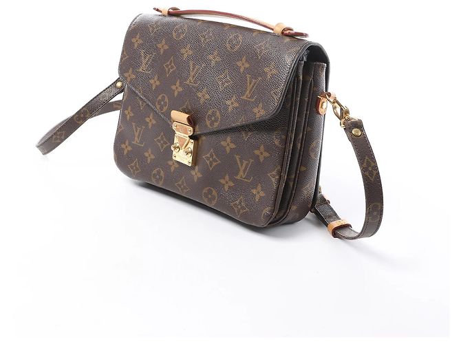 Borsa a tracolla Louis Vuitton Metis MM in tela Monogram marrone M44875 - vista 2