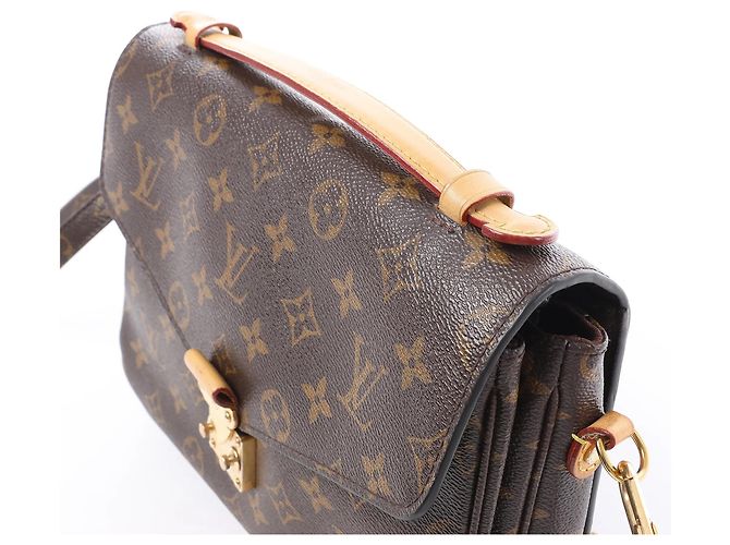 Borsa a tracolla Louis Vuitton Metis MM in tela Monogram marrone M44875 - vista 3