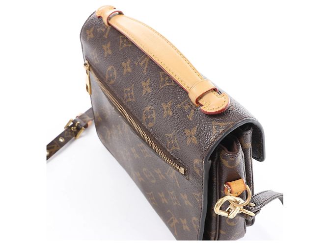 Borsa a tracolla Louis Vuitton Metis MM in tela Monogram marrone M44875 - vista 5