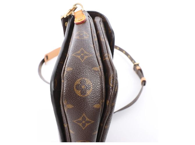 Borsa a tracolla Louis Vuitton Metis MM in tela Monogram marrone M44875 - vista 8