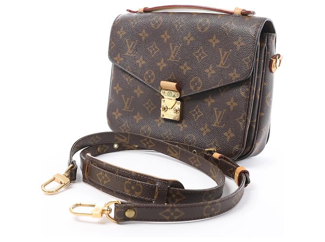Borsa a tracolla Louis Vuitton Metis MM in tela Monogram marrone M44875 - vista 9