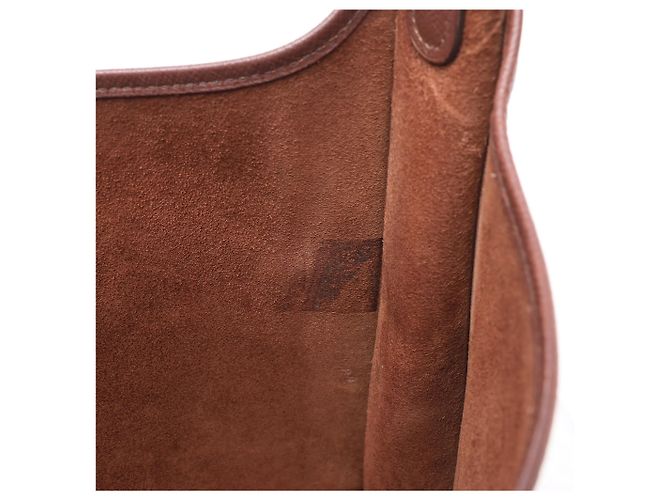 Evelyne Hermès Hermes Evelyn 1 33 GM Cushbell Leather in Havane B: 1998 Bordò - vista 12