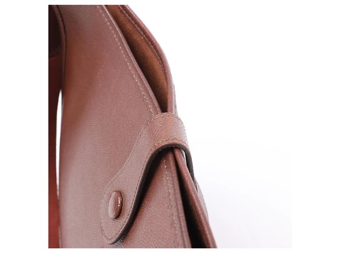Evelyne Hermès Hermes Evelyn 1 33 GM Cushbell Leather in Havane B: 1998 Bordò - vista 6