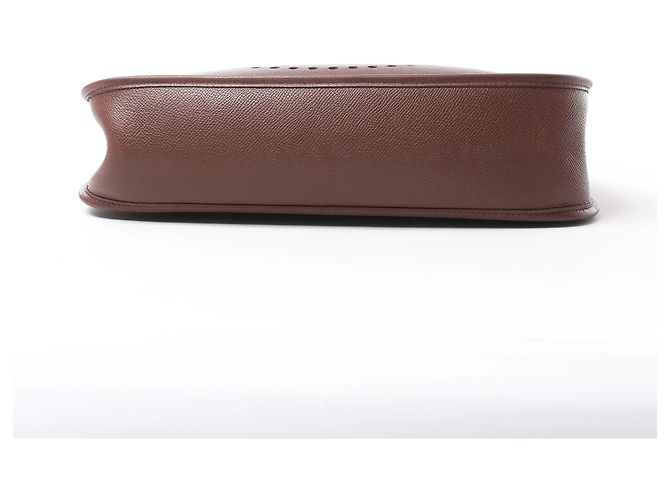 Evelyne Hermès Hermes Evelyn 1 33 GM Cushbell Leather in Havane B: 1998 Bordò - vista 7