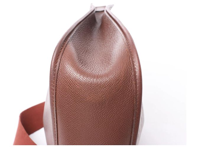 Evelyne Hermès Hermes Evelyn 1 33 GM Cushbell Leather in Havane B: 1998 Bordò - vista 9