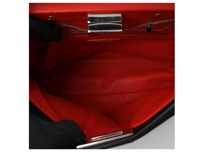 Mini borsa a mano 2Way in pelle Fendi Peekaboo nera 8BN244 Rosso - vista 11