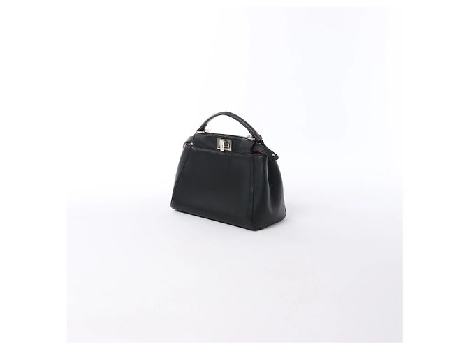 Mini borsa a mano 2Way in pelle Fendi Peekaboo nera 8BN244 Rosso - vista 2