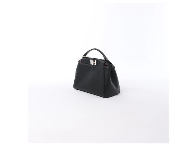 Mini borsa a mano 2Way in pelle Fendi Peekaboo nera 8BN244 Rosso - vista 3