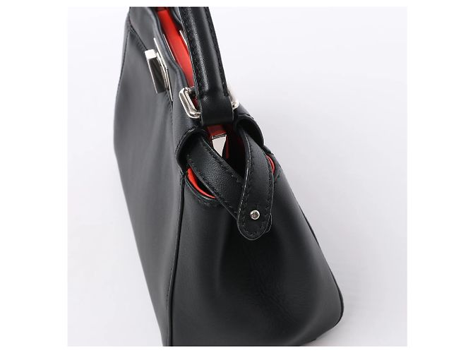 Mini borsa a mano 2Way in pelle Fendi Peekaboo nera 8BN244 Rosso - vista 4