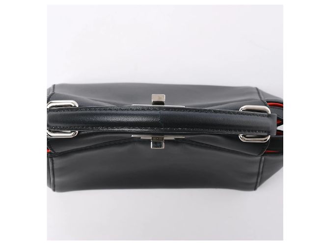 Mini borsa a mano 2Way in pelle Fendi Peekaboo nera 8BN244 Rosso - vista 6