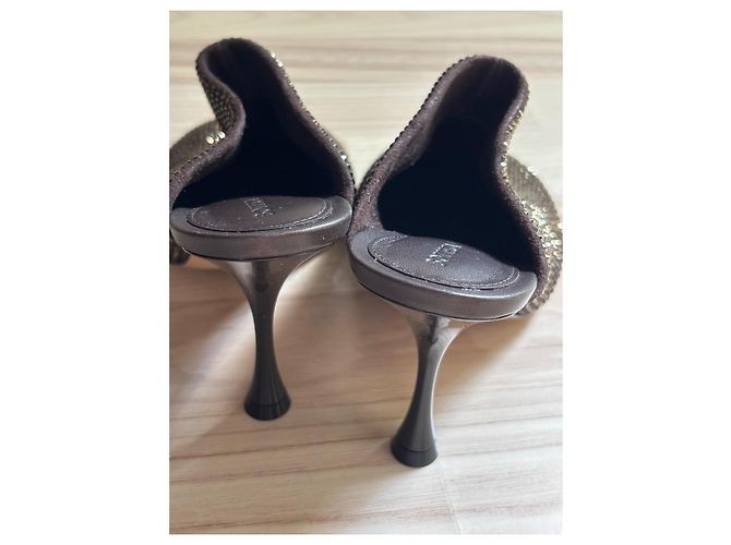Mule decorate Bottega Veneta Marrone - vista 3