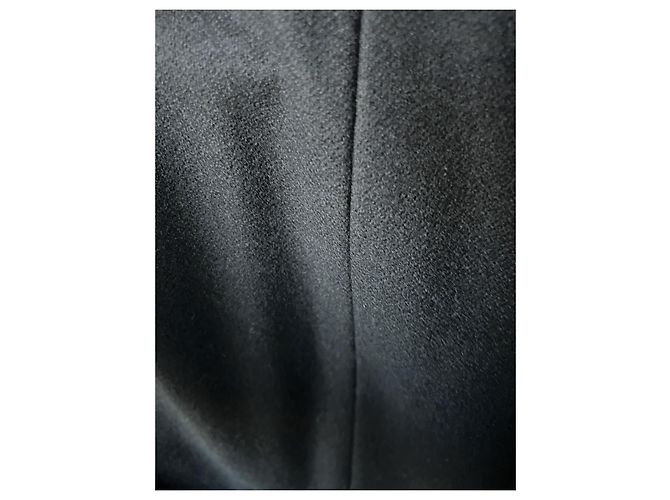 RED VALENTINO Black Wool Blend Ruffled Coat - view 7