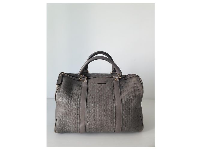 Borsa Gucci Boston in pelle grigia monogramma Grigio - vista 2