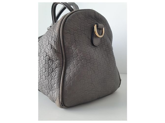 Borsa Gucci Boston in pelle grigia monogramma Grigio - vista 4