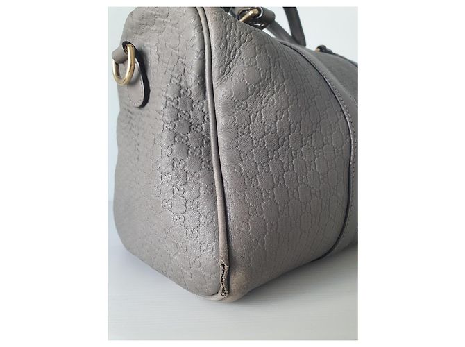 Borsa Gucci Boston in pelle grigia monogramma Grigio - vista 5