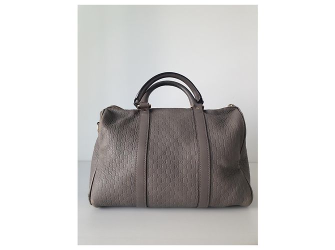 Borsa Gucci Boston in pelle grigia monogramma Grigio - vista 6