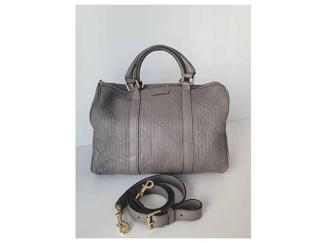 Borsa Gucci Boston in pelle grigia monogramma Grigio - vista 8