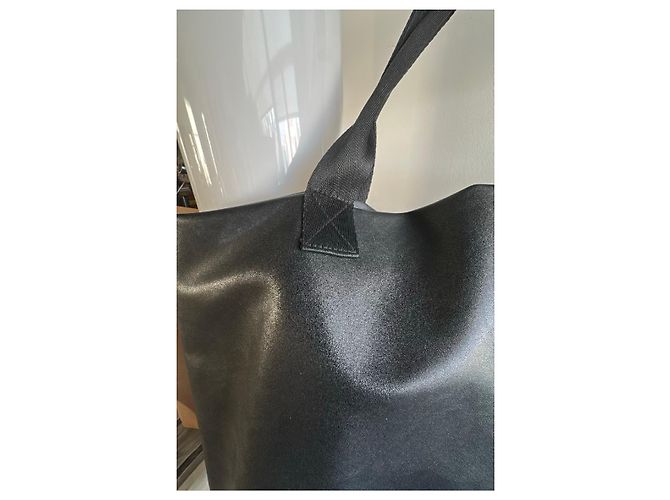 Munthe Plus Simonsen Borsa tote PLÜ in ecopelle nera Nero - vista 10