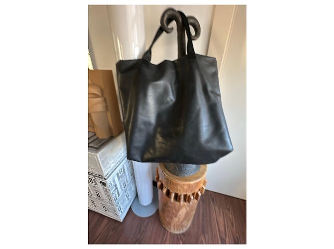 Munthe Plus Simonsen Borsa tote PLÜ in ecopelle nera Nero - vista 7