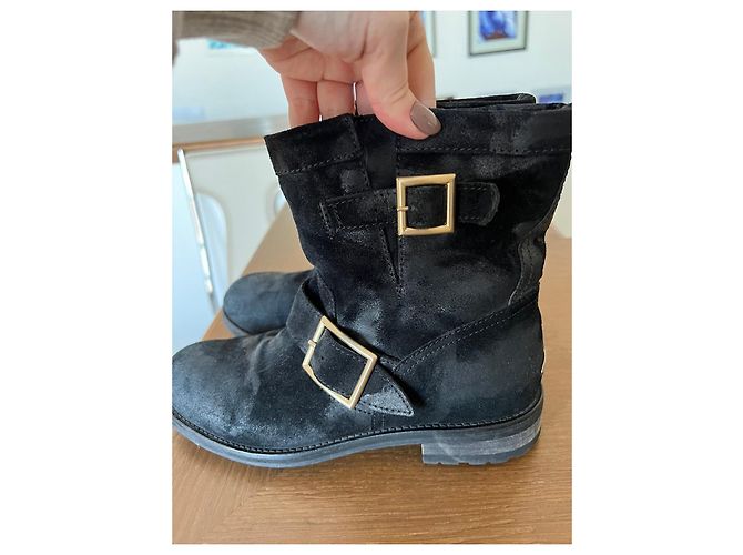 Botines con hebilla de ante negro Jimmy Choo - vista 2