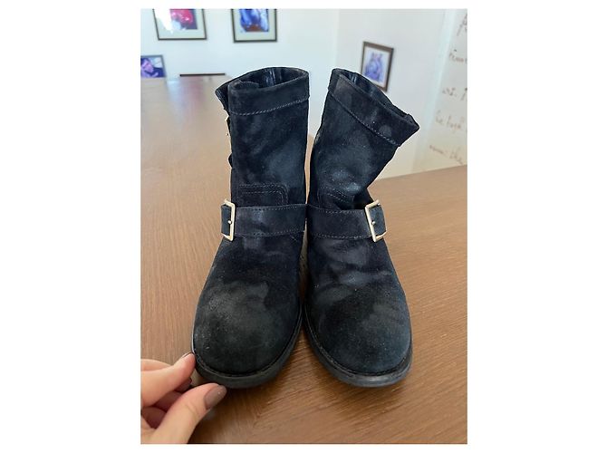 Botines con hebilla de ante negro Jimmy Choo - vista 3