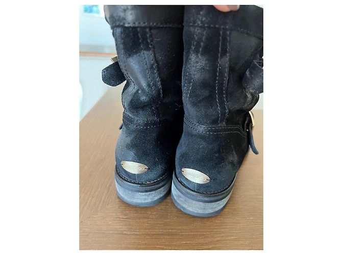 Botines con hebilla de ante negro Jimmy Choo - vista 4