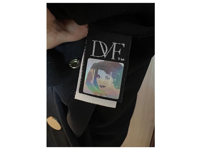 Schwarzes Kleid aus Triacetat und Polyester Diane von Furstenberg - Ansicht 8