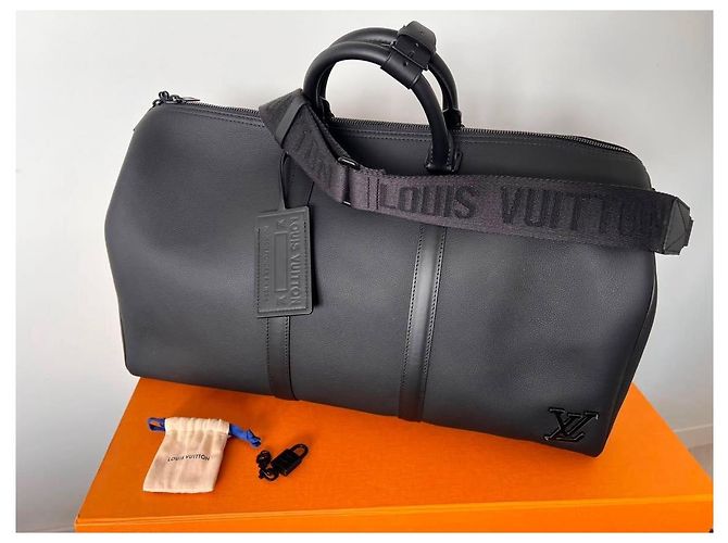 Louis Vuitton Keepall Bandoulière 50 Nero - vista 2