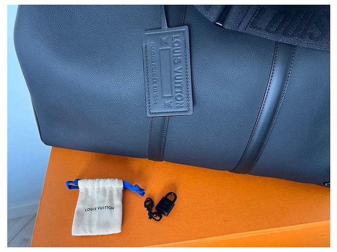 Louis Vuitton Keepall Bandoulière 50 Nero - vista 5