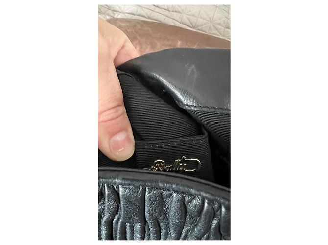 Borsa a tracolla Bally in pelle nera arricciata Nero - vista 5