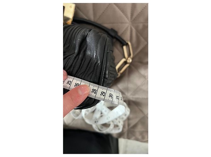 Borsa a tracolla Bally in pelle nera arricciata Nero - vista 6