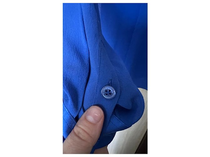 Blusa de seda para mujer Equipment Azul - vista 4