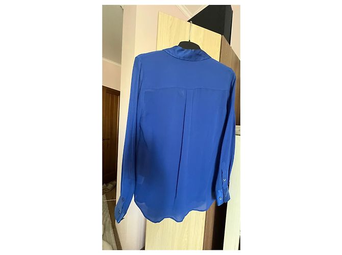 Blusa de seda para mujer Equipment Azul - vista 5