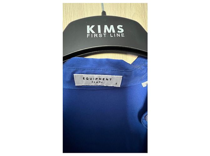 Blusa de seda para mujer Equipment Azul - vista 8