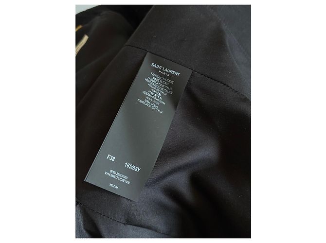Saint Laurent Giacca corta in tweed nero - vista 2
