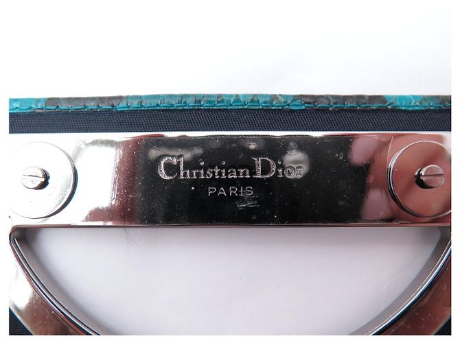 NEUER CHRISTIAN DIOR MALICE GM PYTHON-LEDERGELDBEUTEL BLAU MONNAIE - Ansicht 9