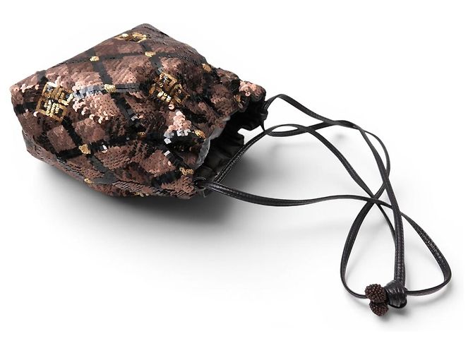 NOVA BOLSA DE MÃO GIVENCHY CLUTCH COM SEQUINS E LOGO Multicor - vista 4