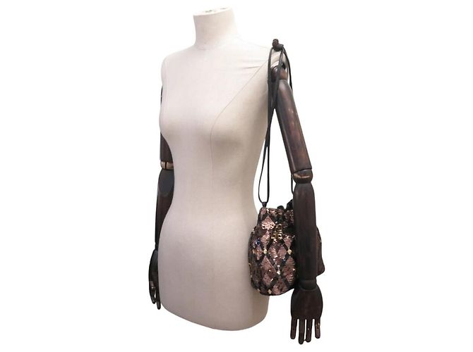 NOVA BOLSA DE MÃO GIVENCHY CLUTCH COM SEQUINS E LOGO Multicor - vista 5