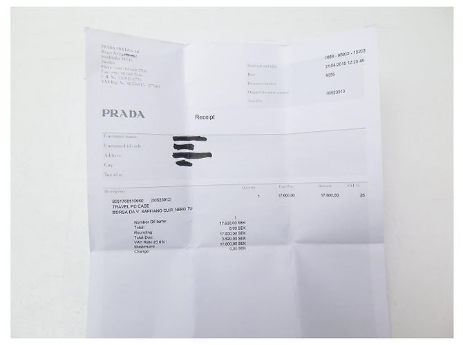 NUOVA SACOCHE PRADA PORTADOCUMENTI PC PELLE SAFFIANO CON TRACCOLLA TRAVEL CASE Nero - vista 17