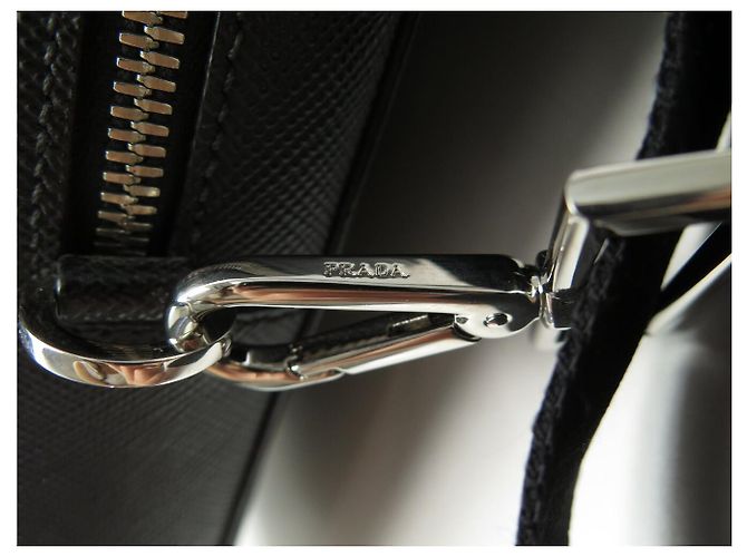 NUOVA SACOCHE PRADA PORTADOCUMENTI PC PELLE SAFFIANO CON TRACCOLLA TRAVEL CASE Nero - vista 7
