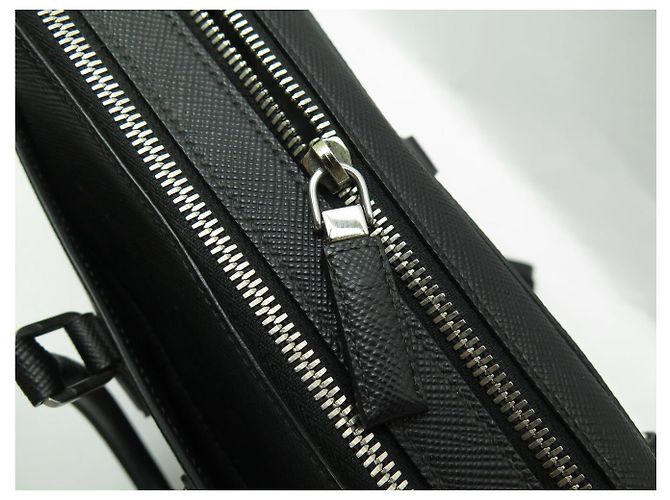 NUOVA SACOCHE PRADA PORTADOCUMENTI PC PELLE SAFFIANO CON TRACCOLLA TRAVEL CASE Nero - vista 8