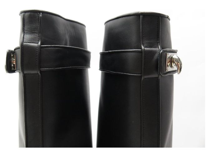 BOTAS GIVENCHY SHARK 39 EN CUERO NEGRO & PALLADIO BLACK - vista 6